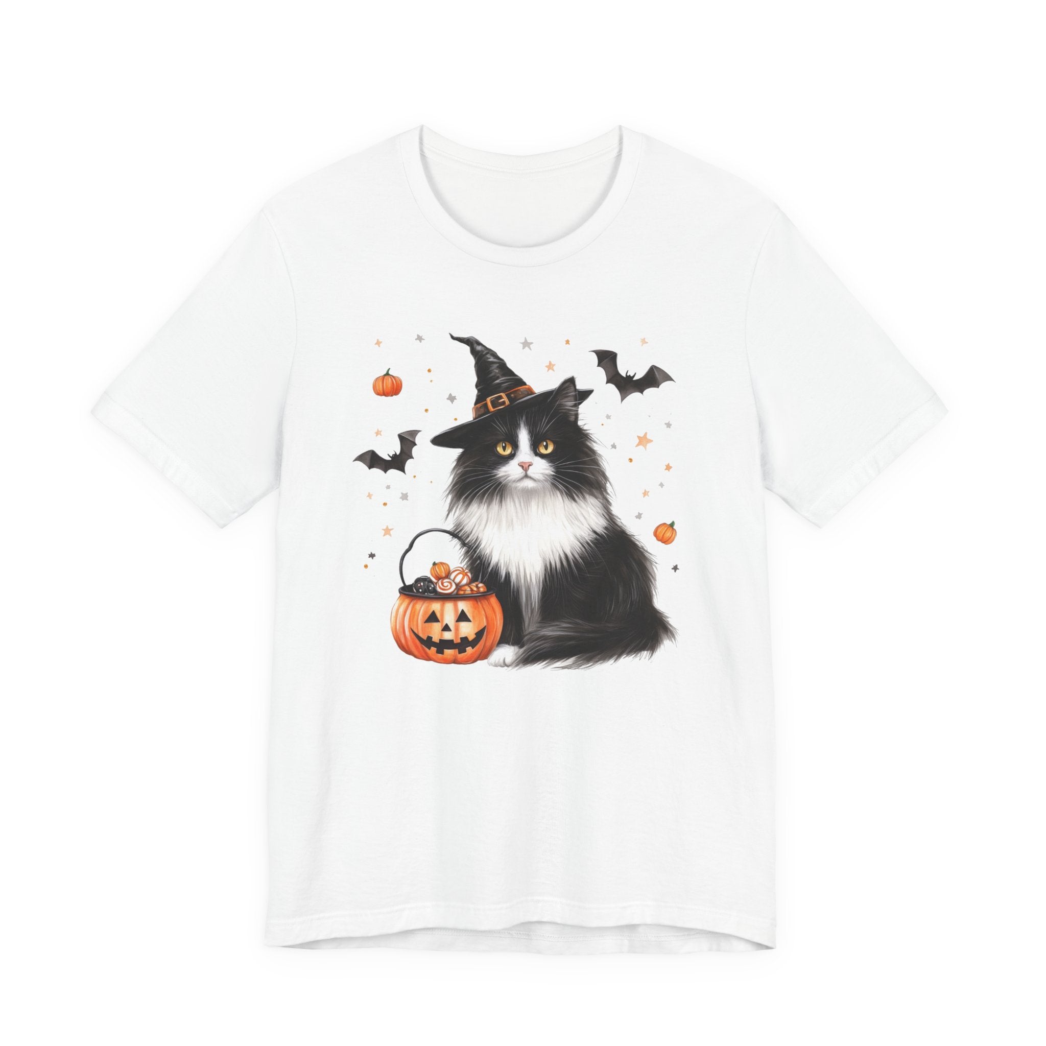 Longhair Tuxedo Cat Bewitched Tee