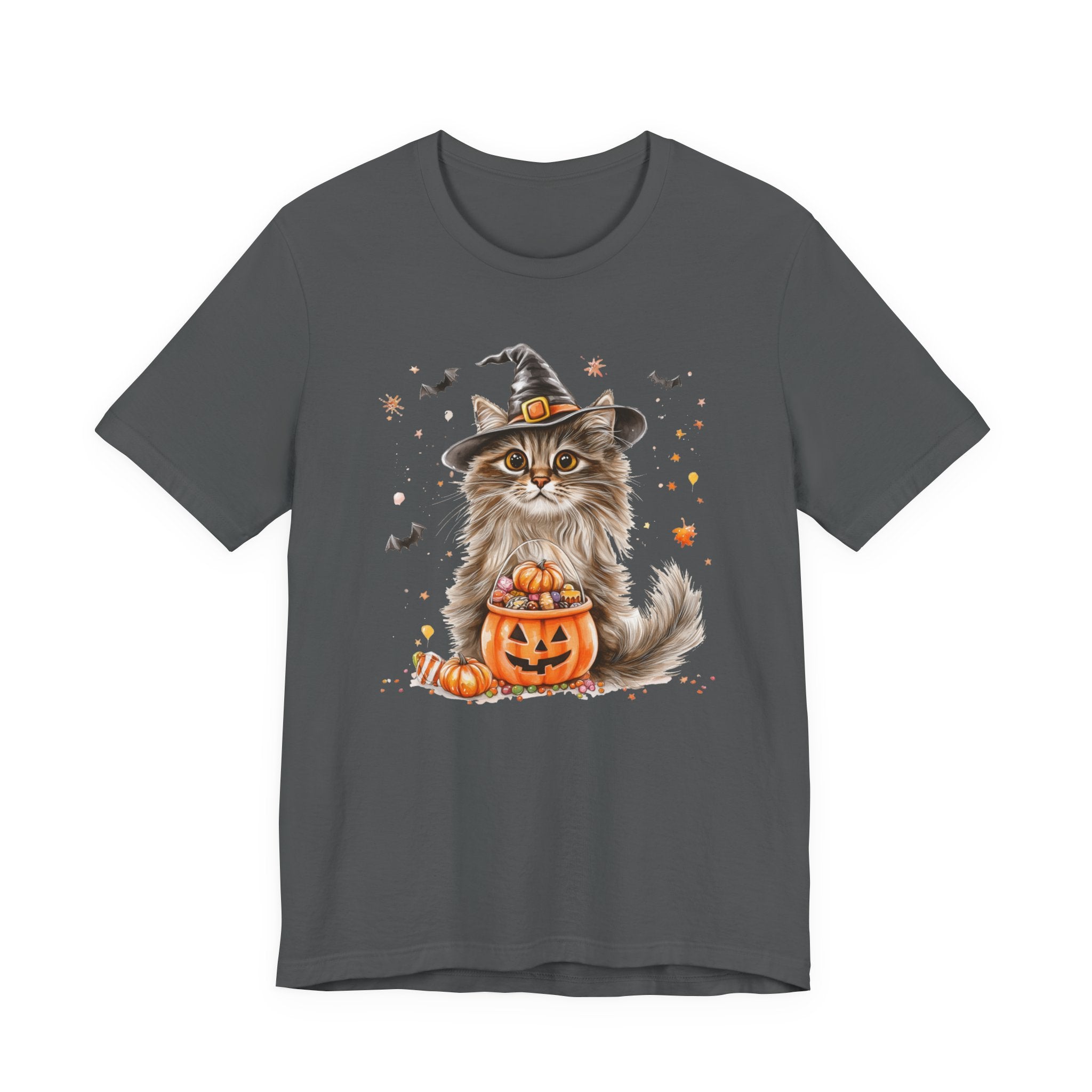 Longhair Grey Tabby Cat Bewitched Tee