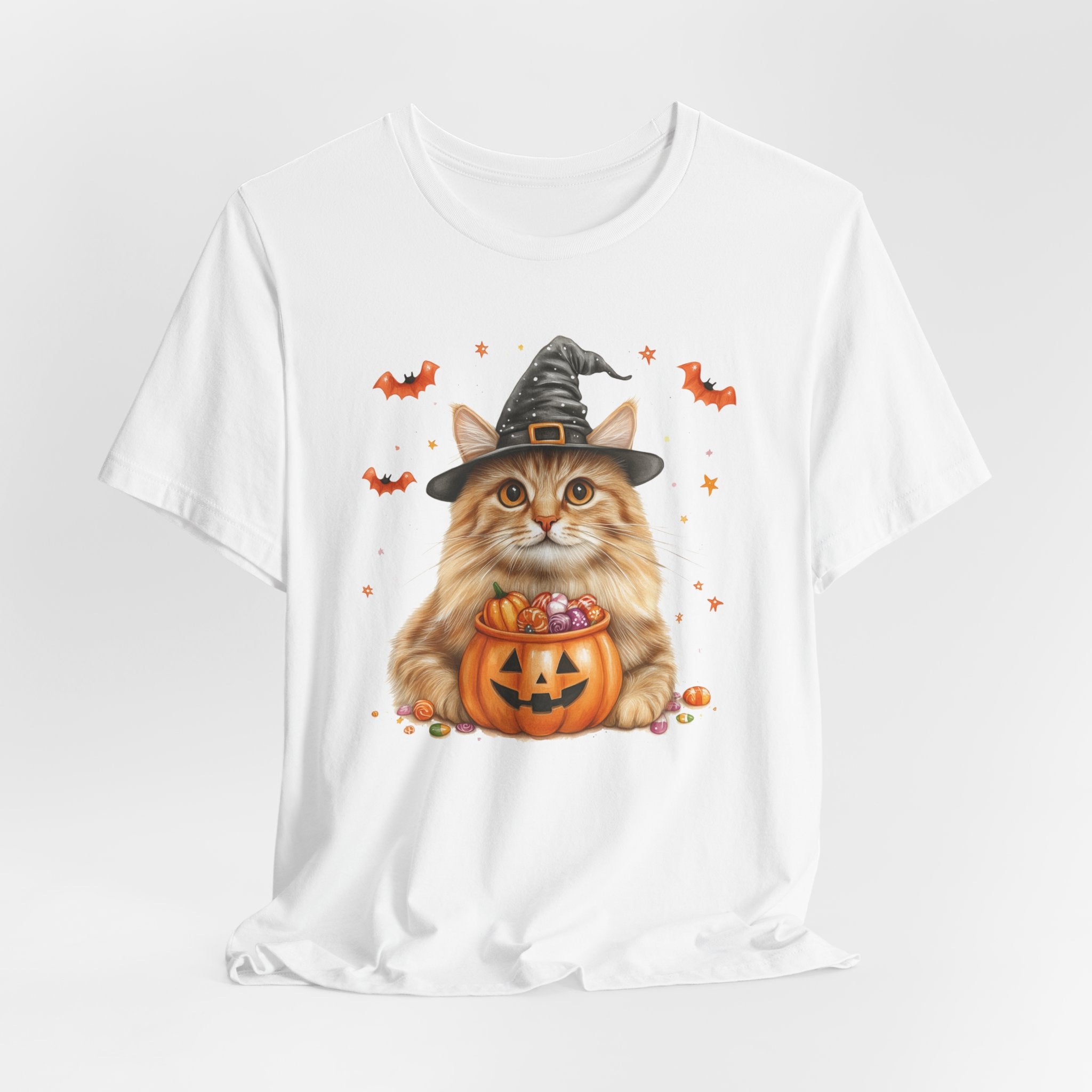 Longhair Orange Tabby Cat Bewitched Tee