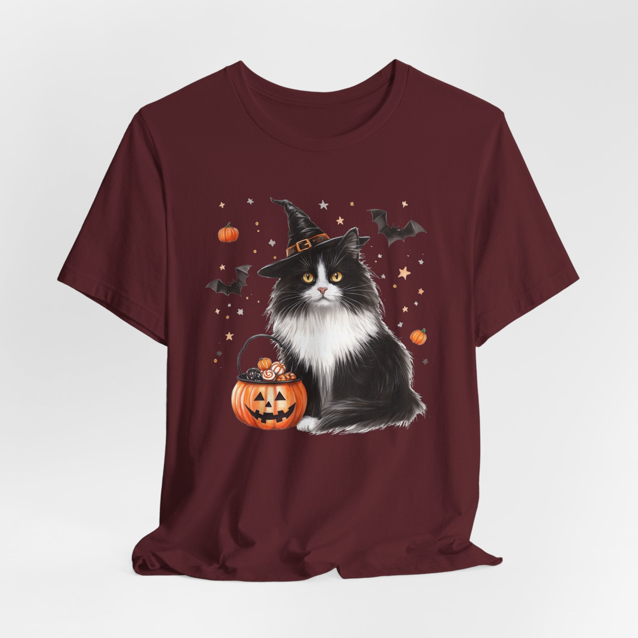 Longhair Tuxedo Cat Bewitched Tee