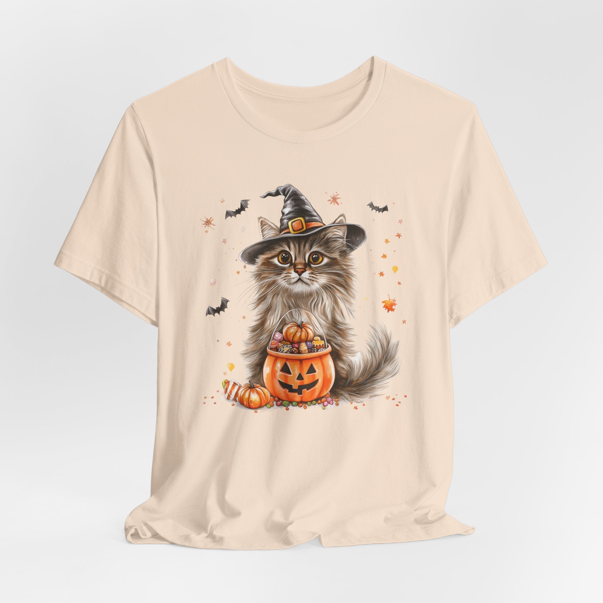 Longhair Grey Tabby Cat Bewitched Tee