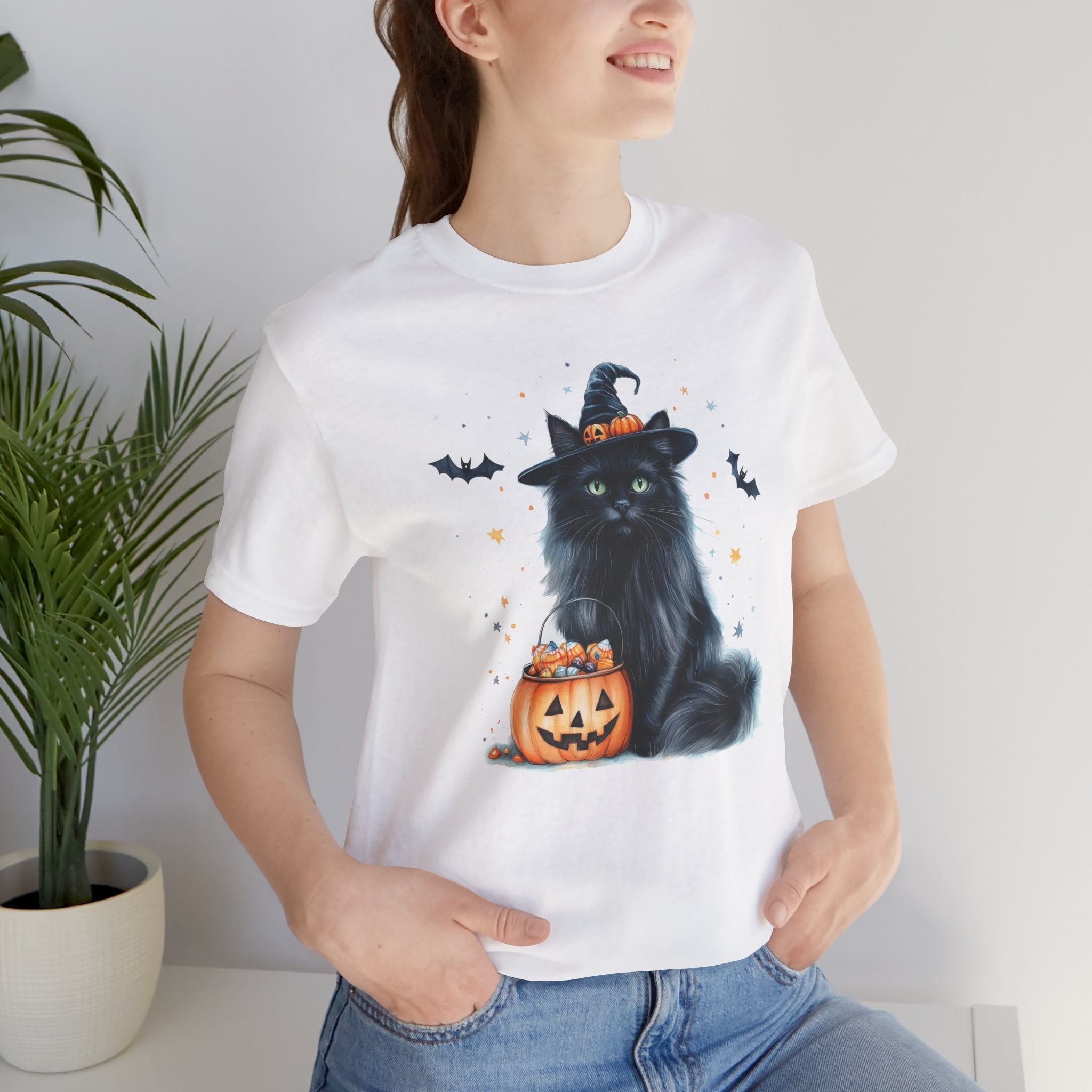 Longhair Black Cat Bewitched Tee