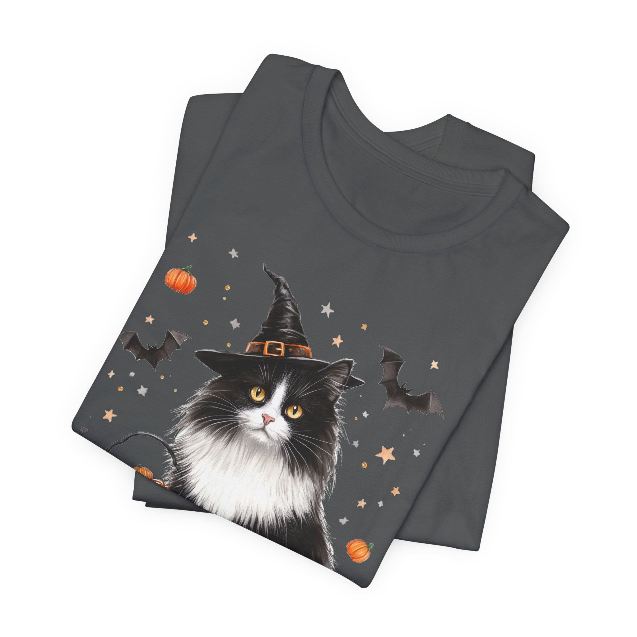 Longhair Tuxedo Cat Bewitched Tee