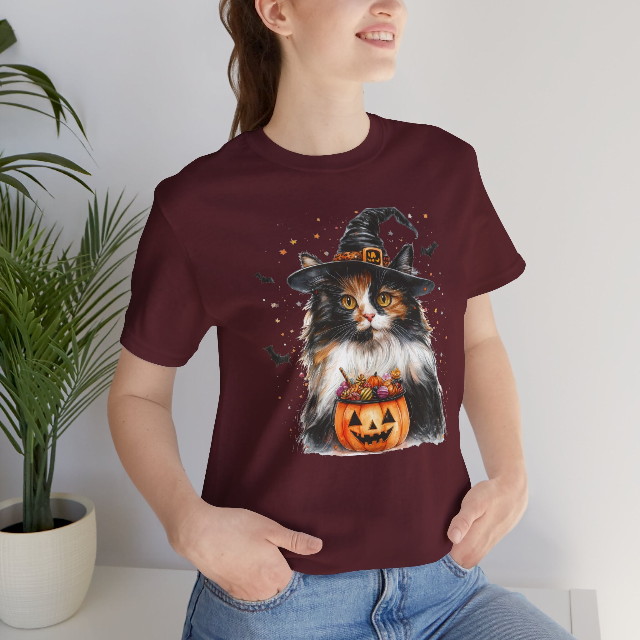 Longhair Calico Cat Bewitched Tee