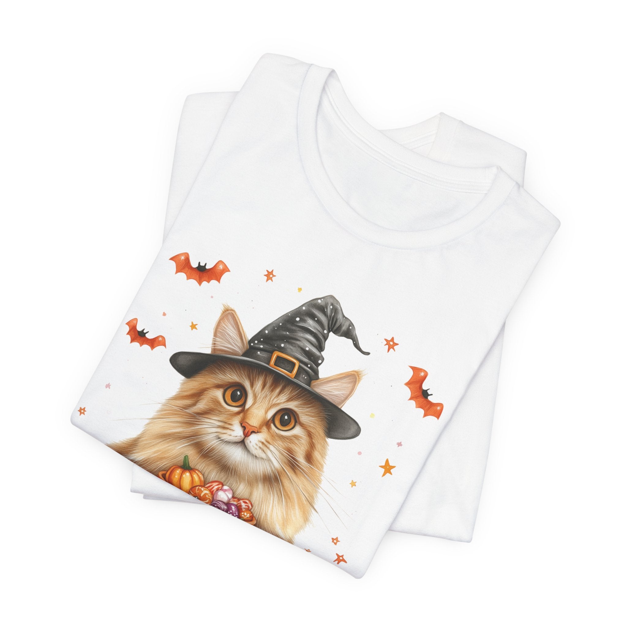 Longhair Orange Tabby Cat Bewitched Tee