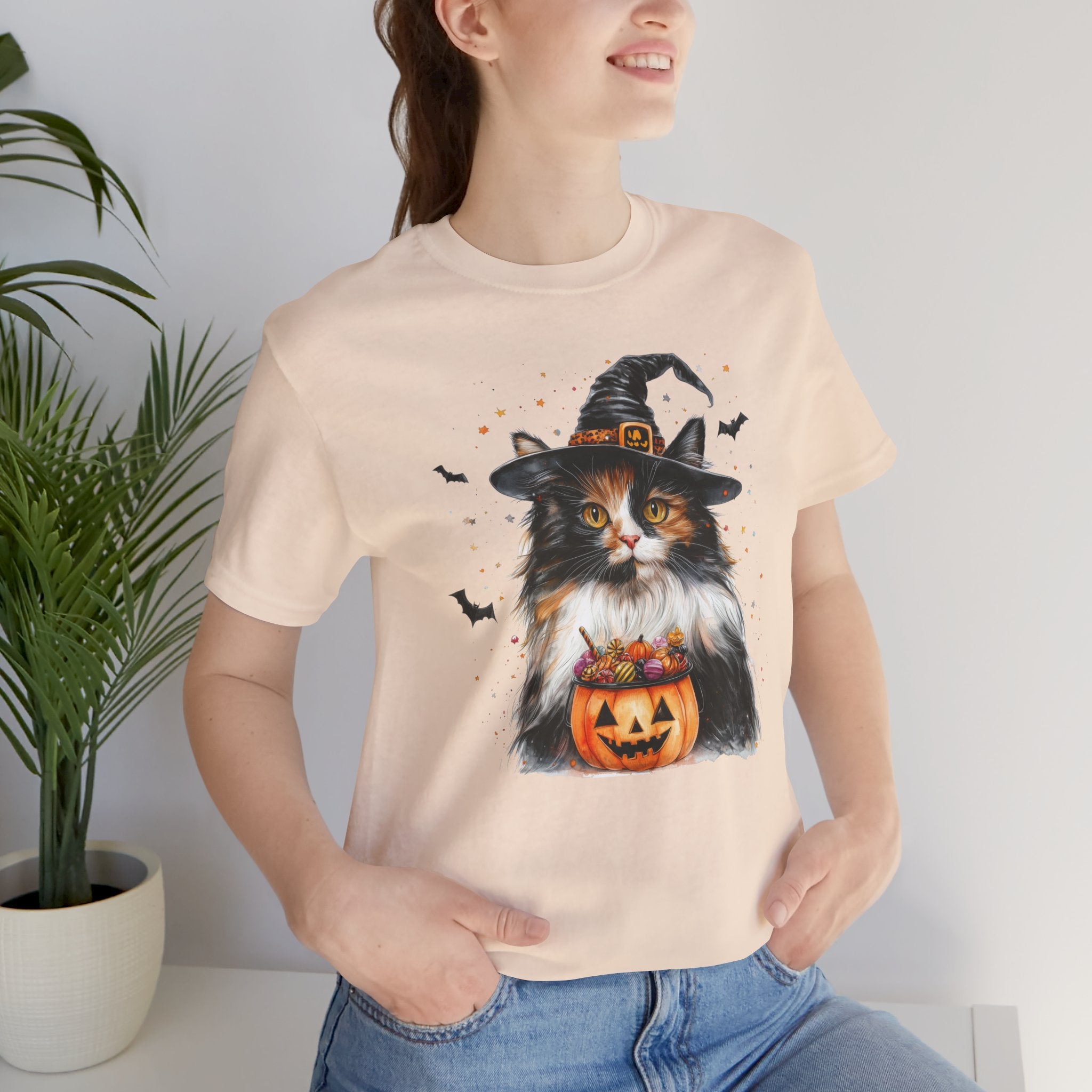 Longhair Calico Cat Bewitched Tee