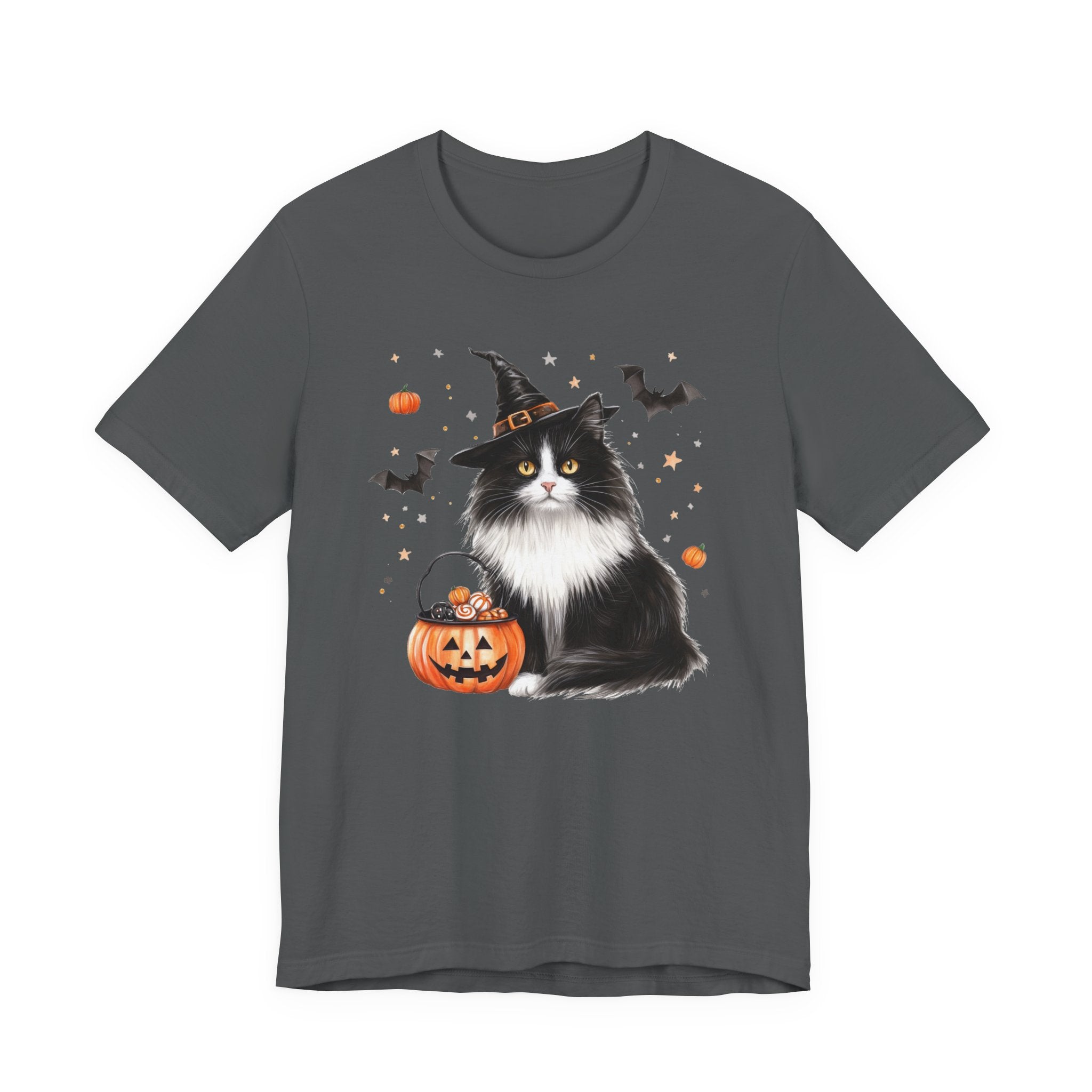 Longhair Tuxedo Cat Bewitched Tee