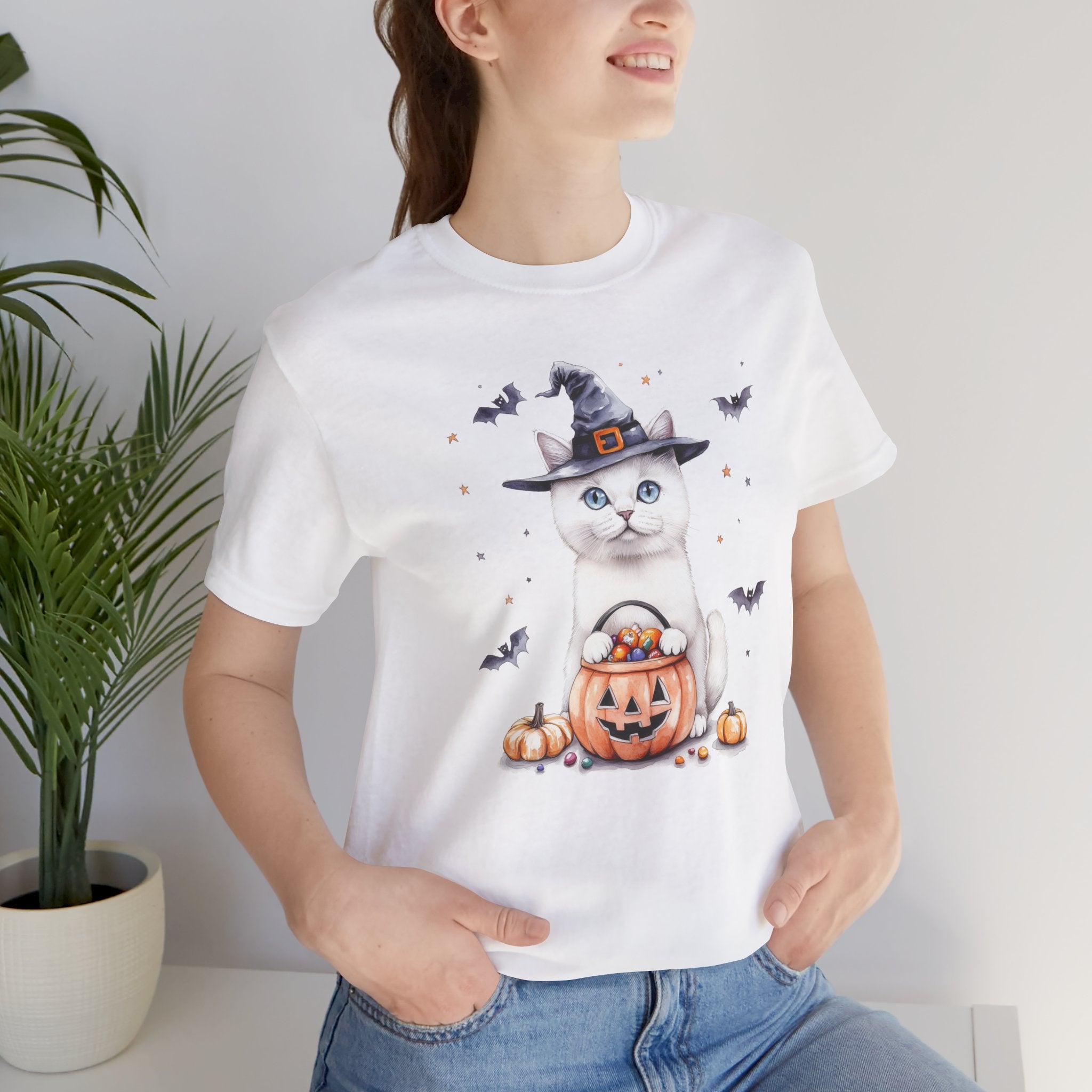 Shorthair White Cat Bewitched Tee