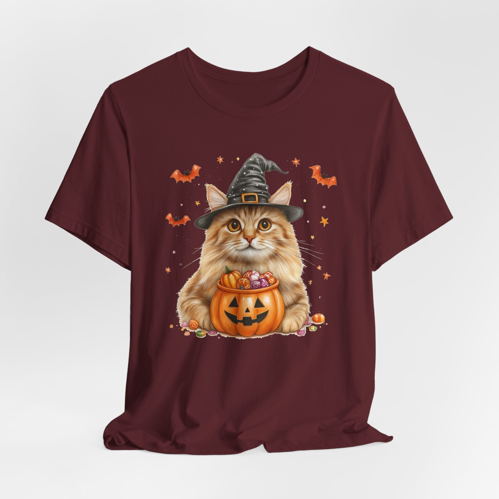Longhair Orange Tabby Cat Bewitched Tee