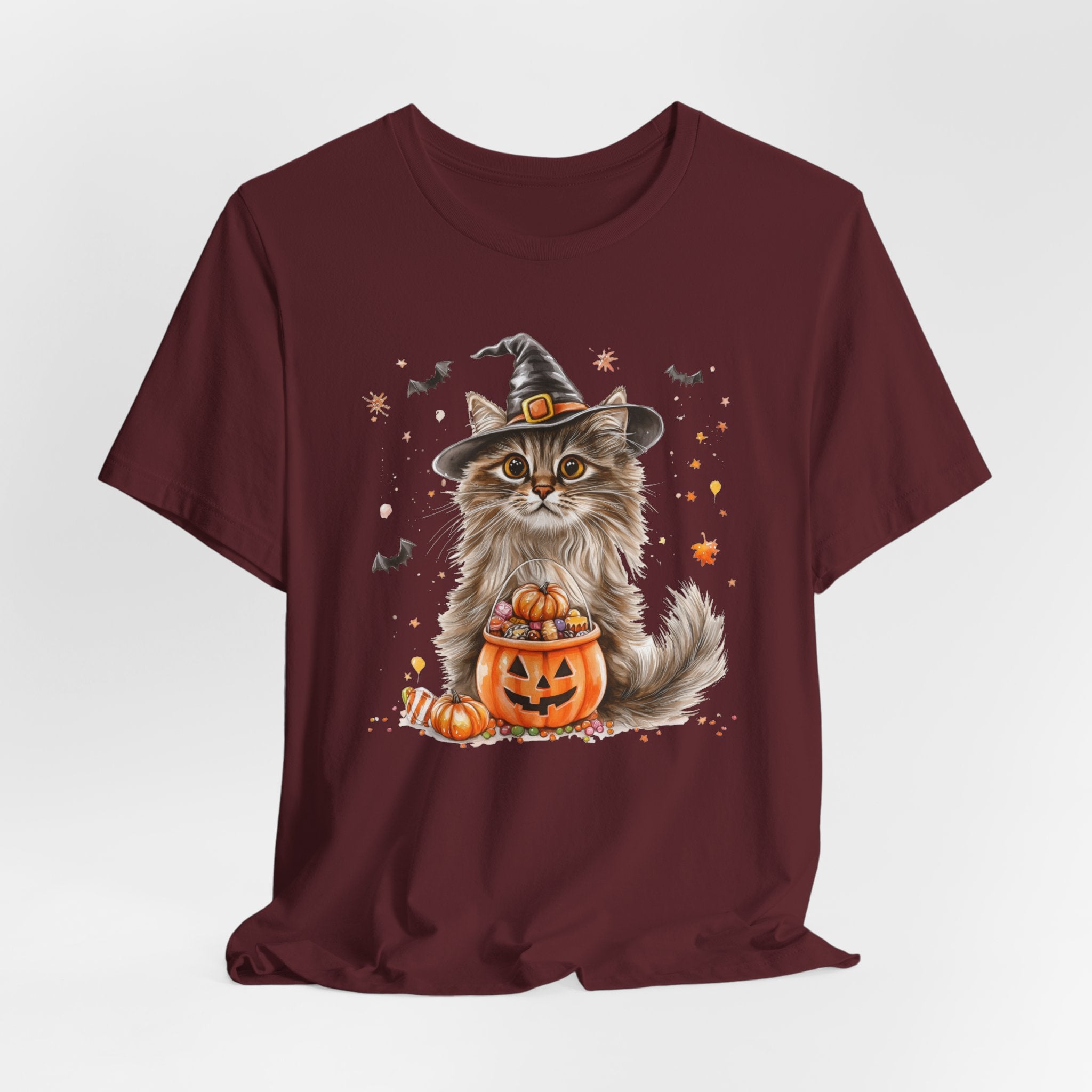Longhair Grey Tabby Cat Bewitched Tee