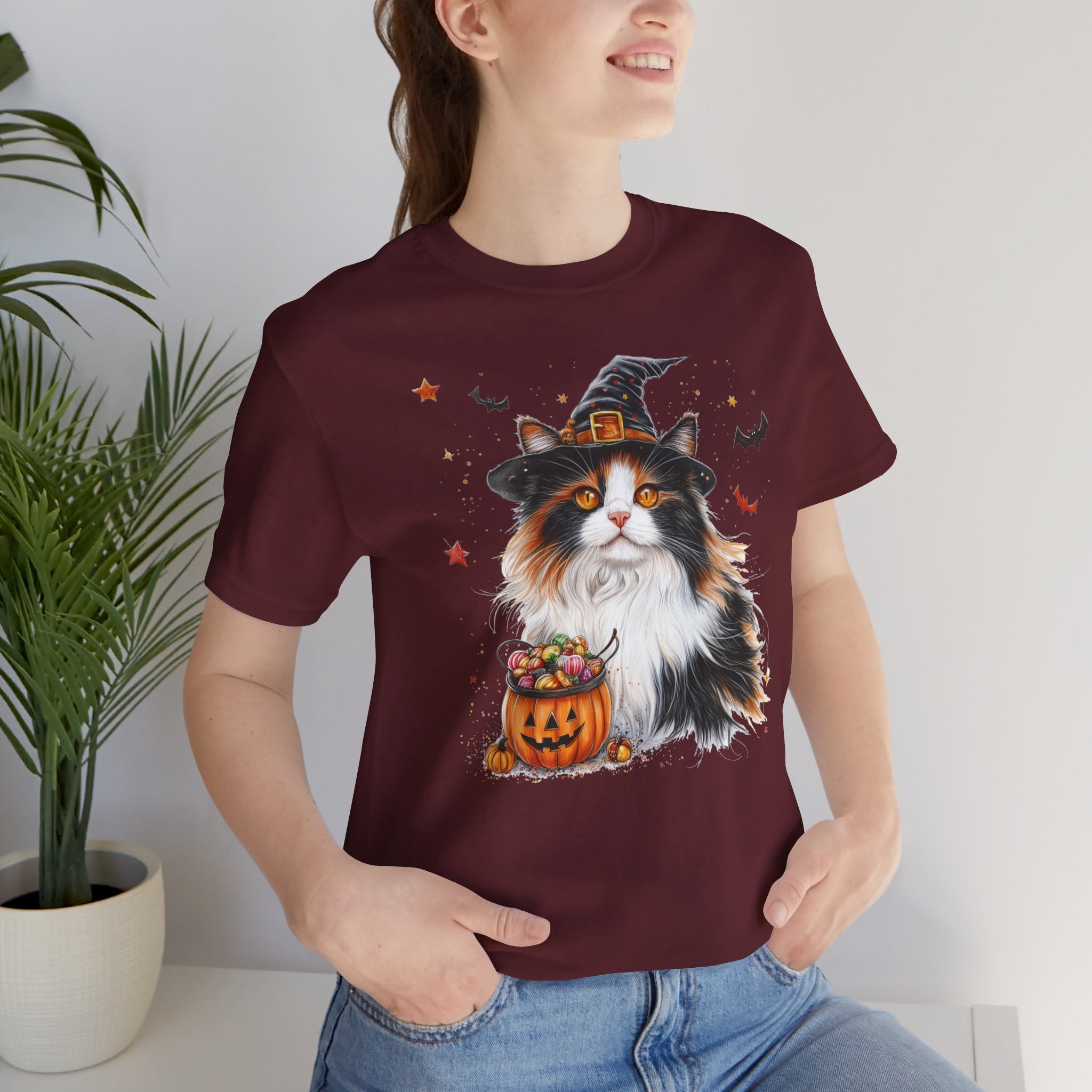 Longhair Calico Cat II Bewitched Tee
