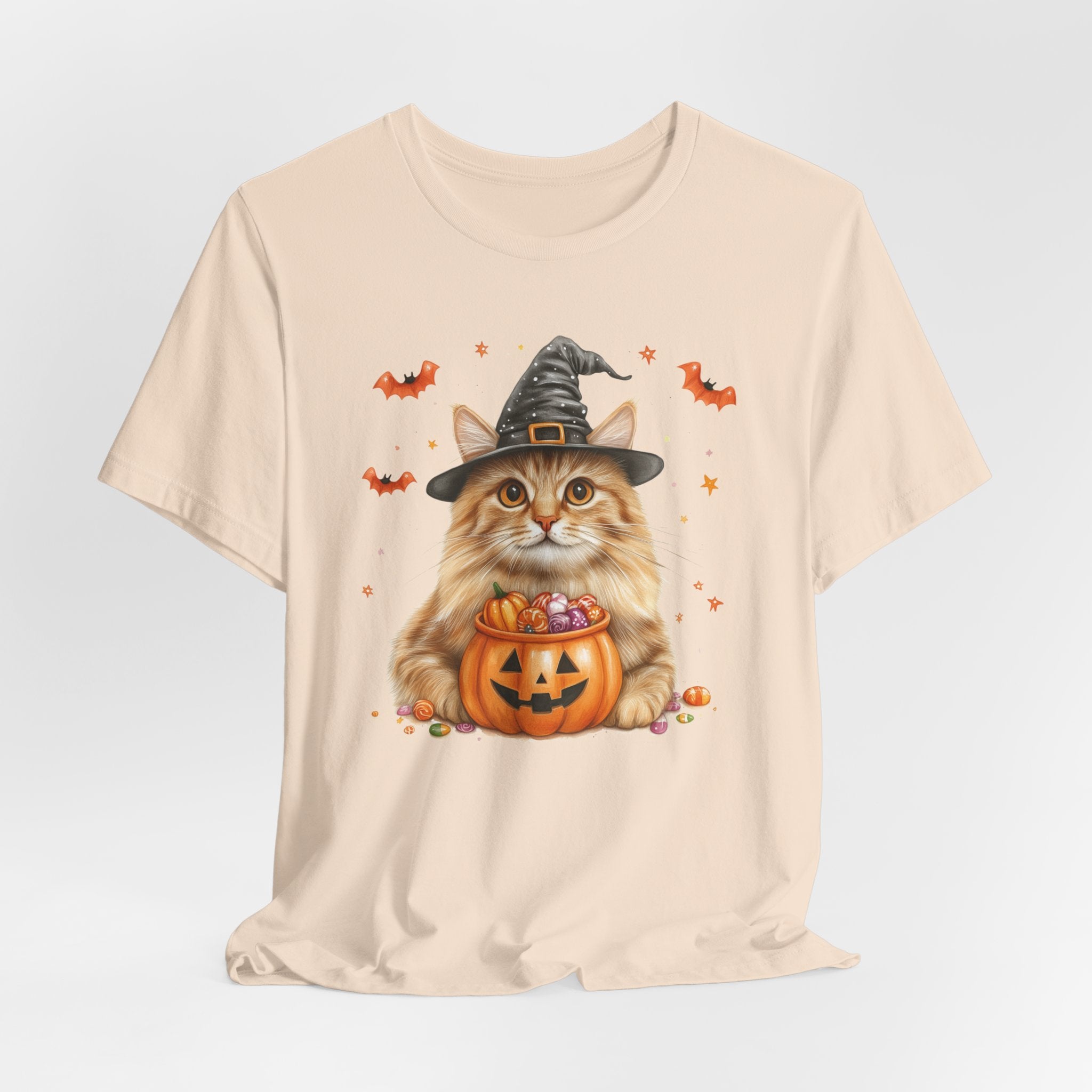 Longhair Orange Tabby Cat Bewitched Tee