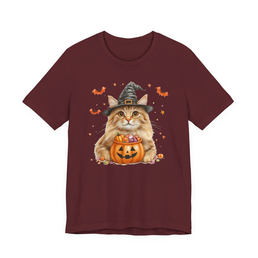 Longhair Orange Tabby Cat Bewitched Tee
