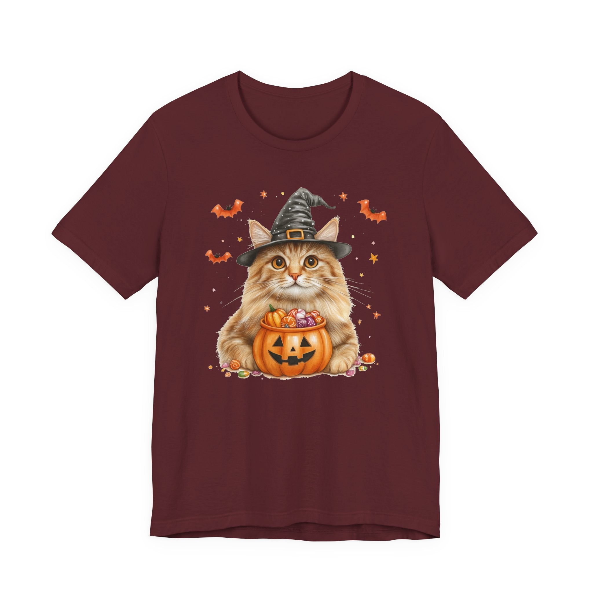 Longhair Orange Tabby Cat Bewitched Tee