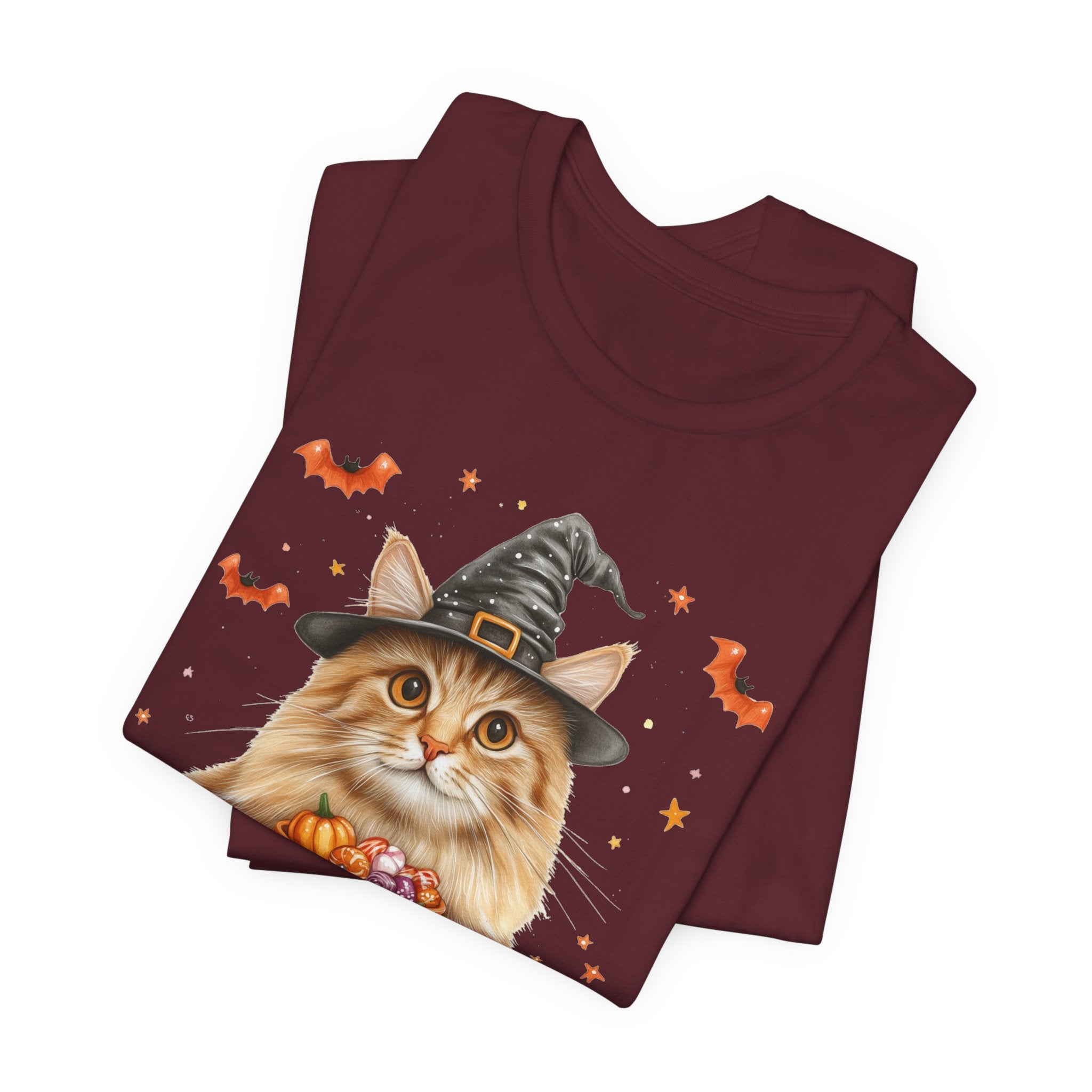 Longhair Orange Tabby Cat Bewitched Tee