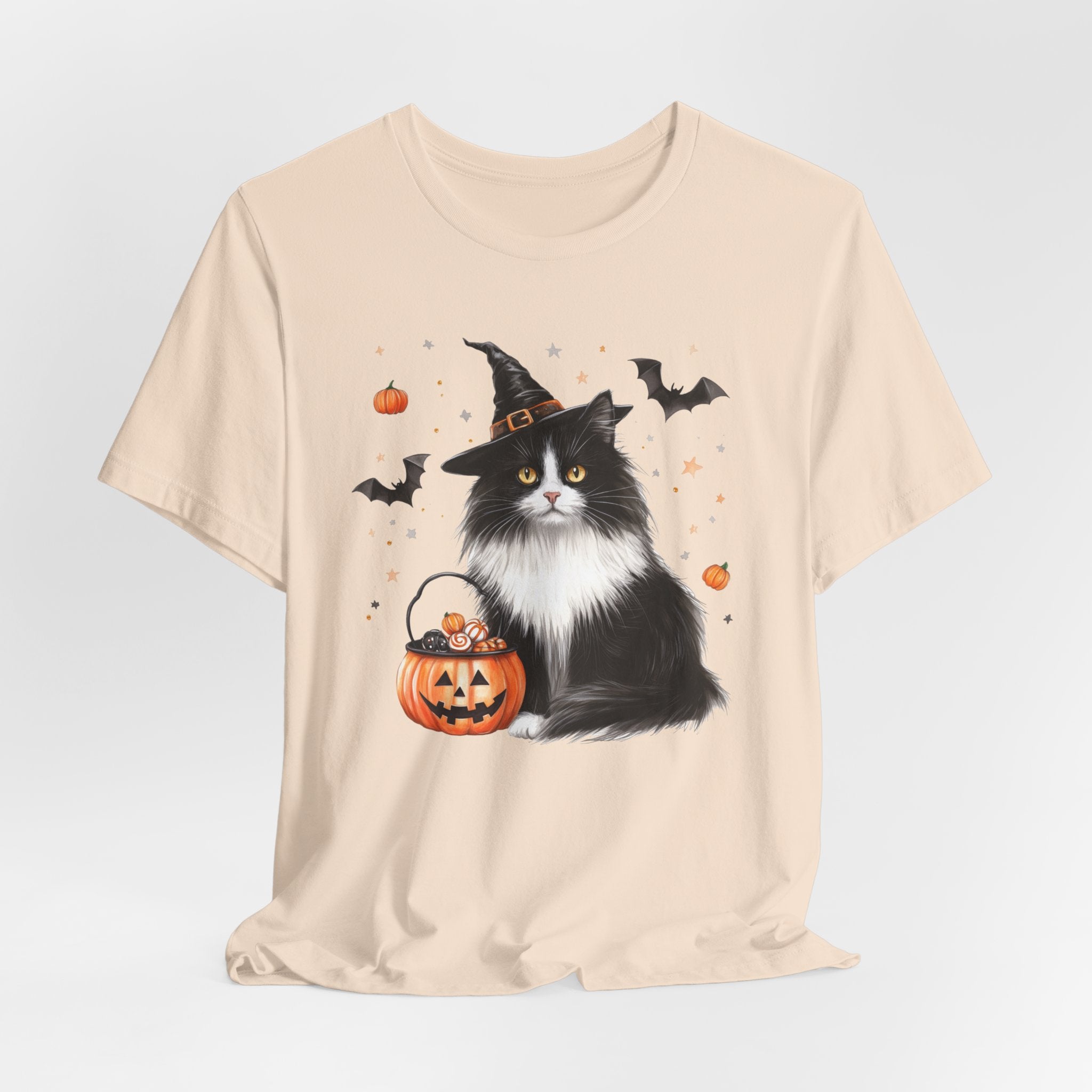 Longhair Tuxedo Cat Bewitched Tee