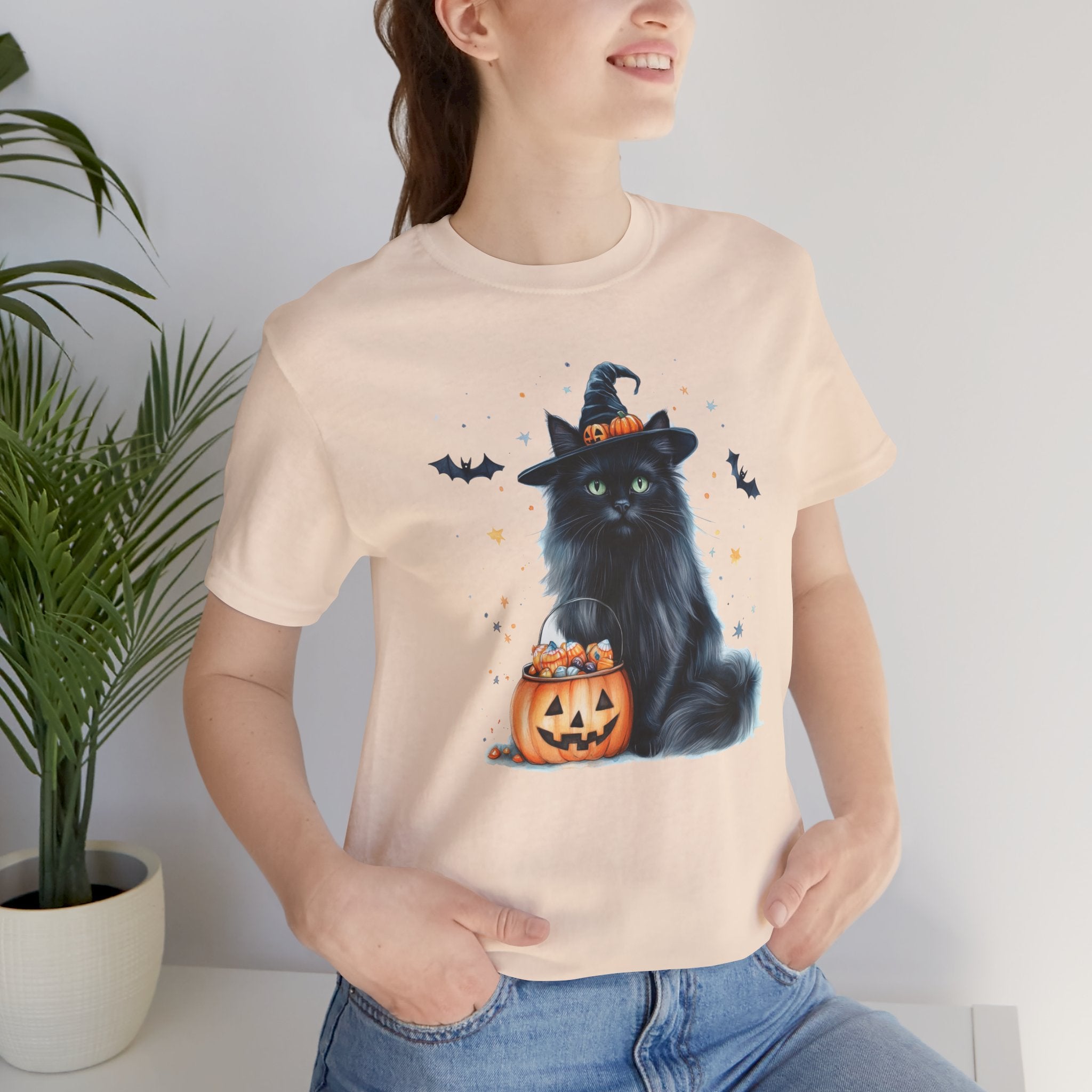 Longhair Black Cat Bewitched Tee