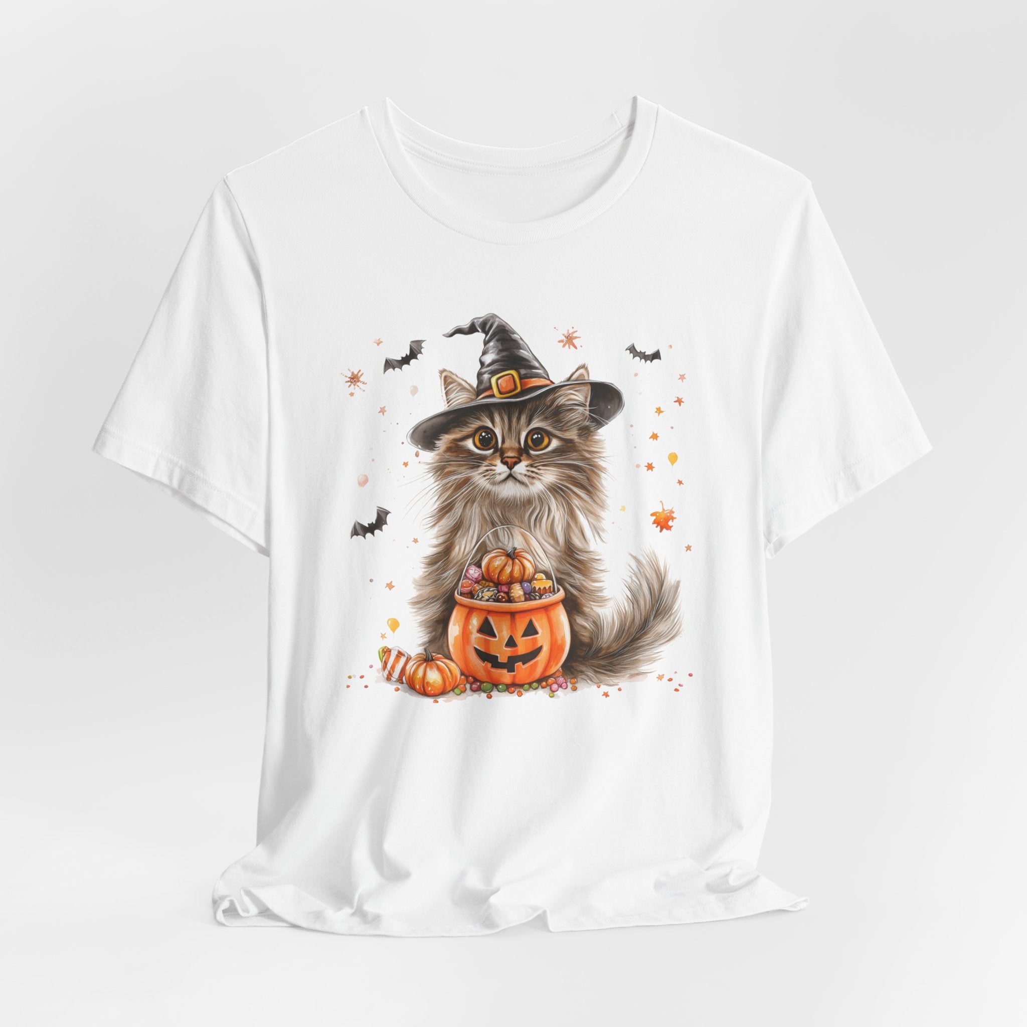 Longhair Grey Tabby Cat Bewitched Tee