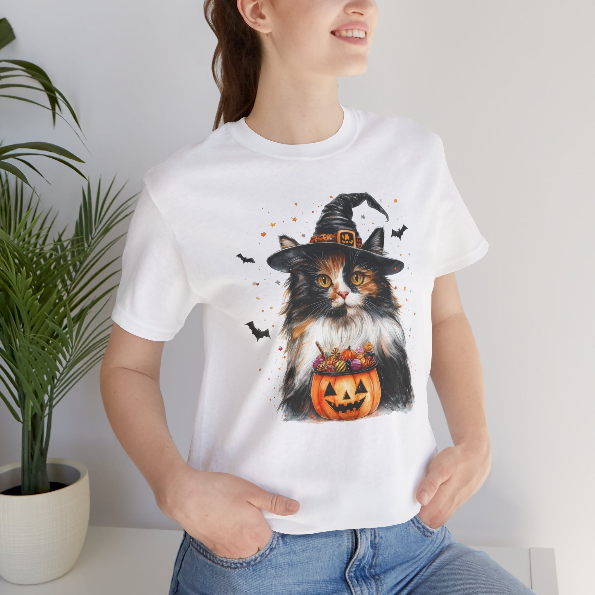 Longhair Calico Cat Bewitched Tee