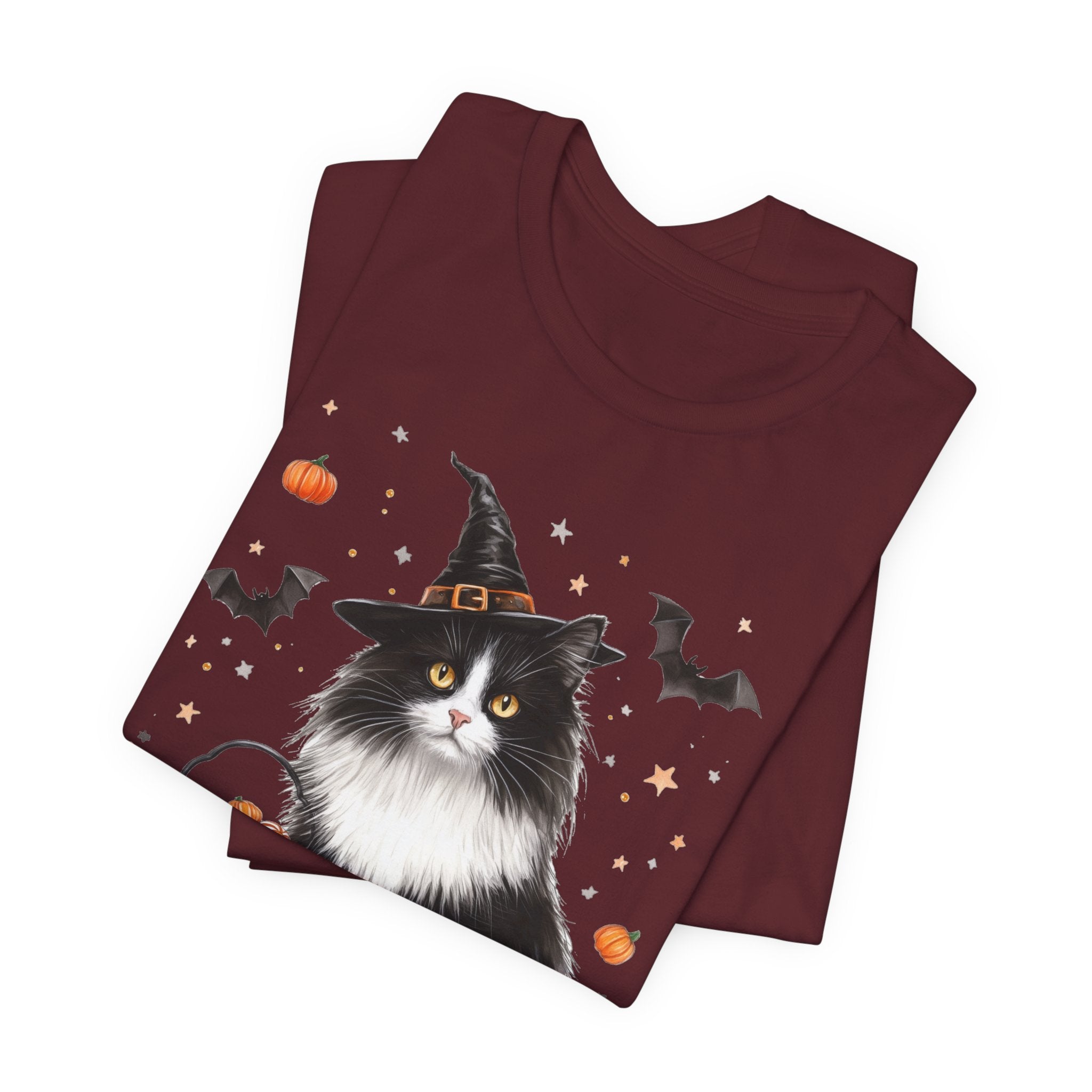Longhair Tuxedo Cat Bewitched Tee