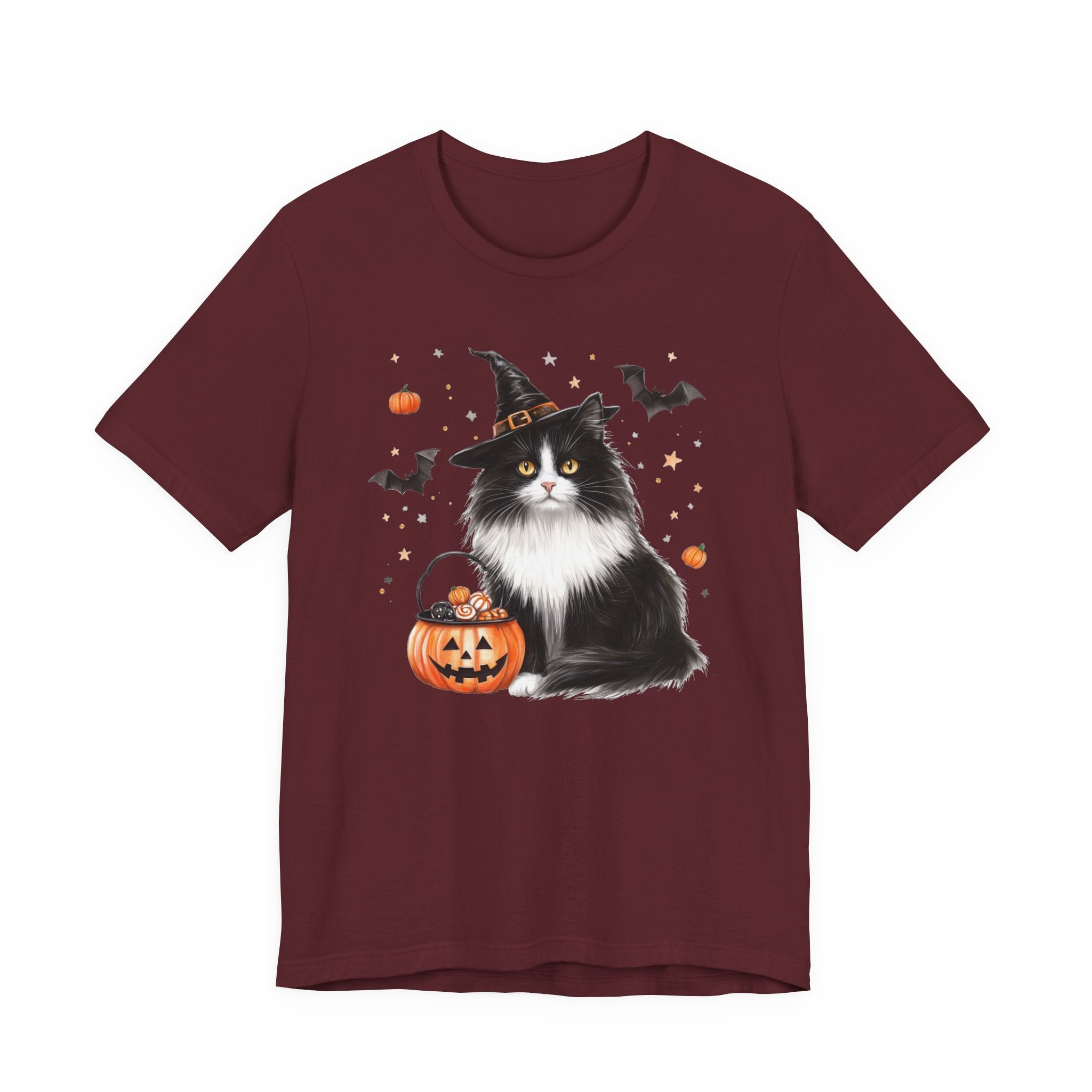 Longhair Tuxedo Cat Bewitched Tee