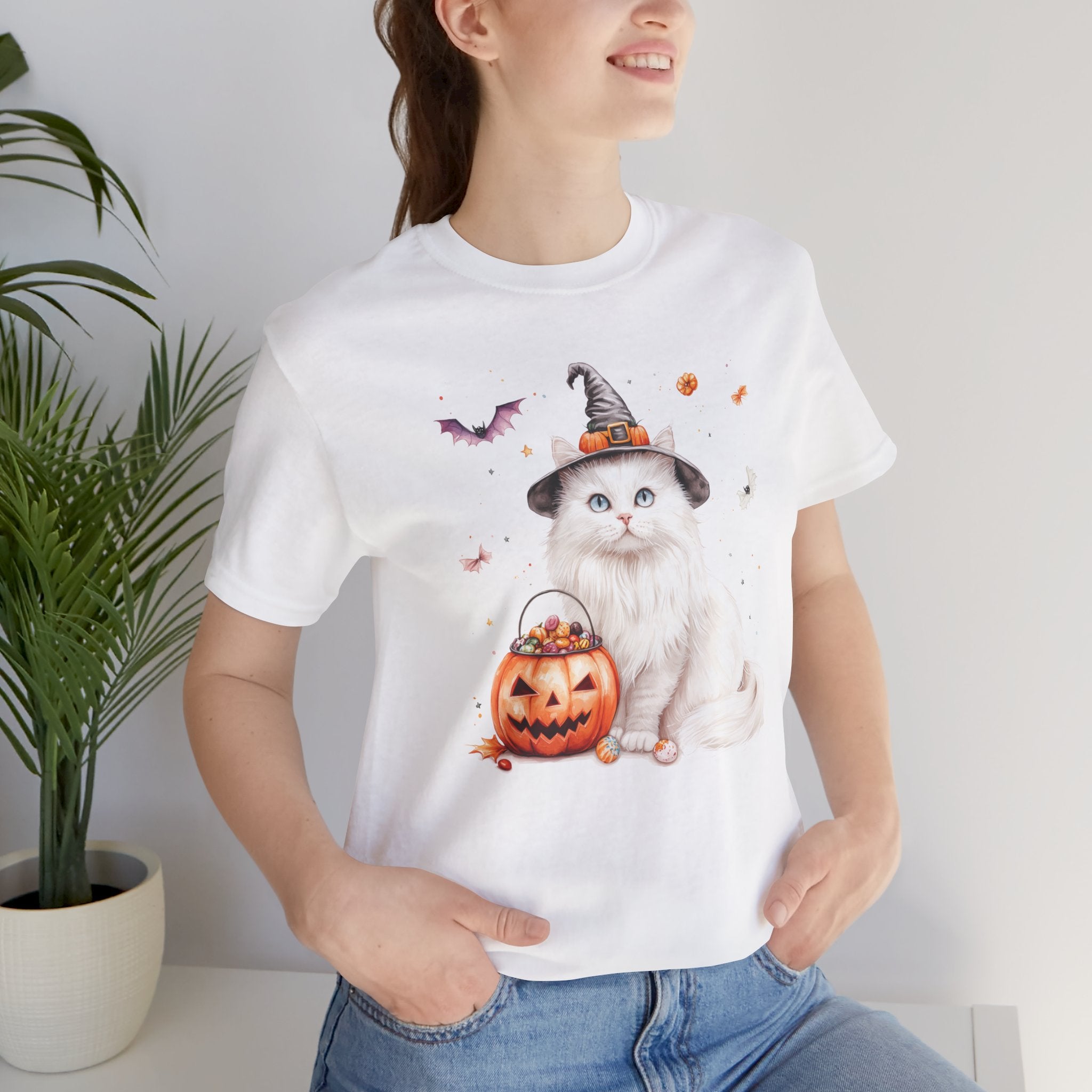 Longhair White Cat Bewitched Tee