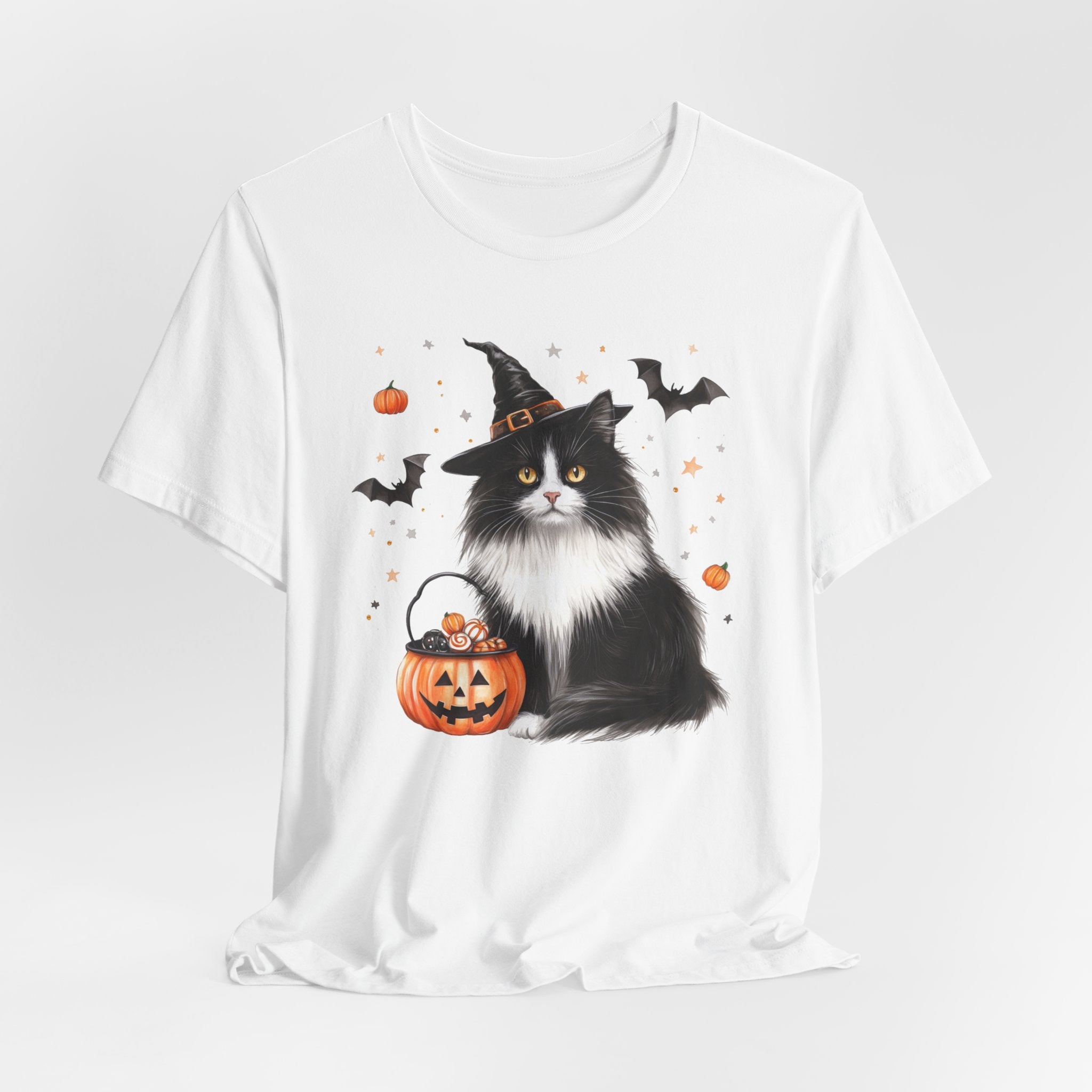 Longhair Tuxedo Cat Bewitched Tee