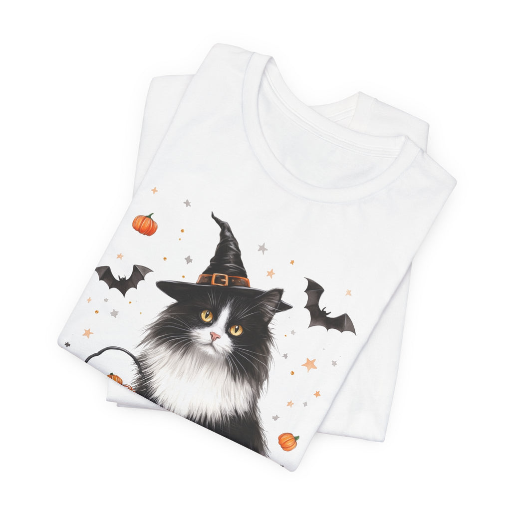 Longhair Tuxedo Cat Bewitched Tee