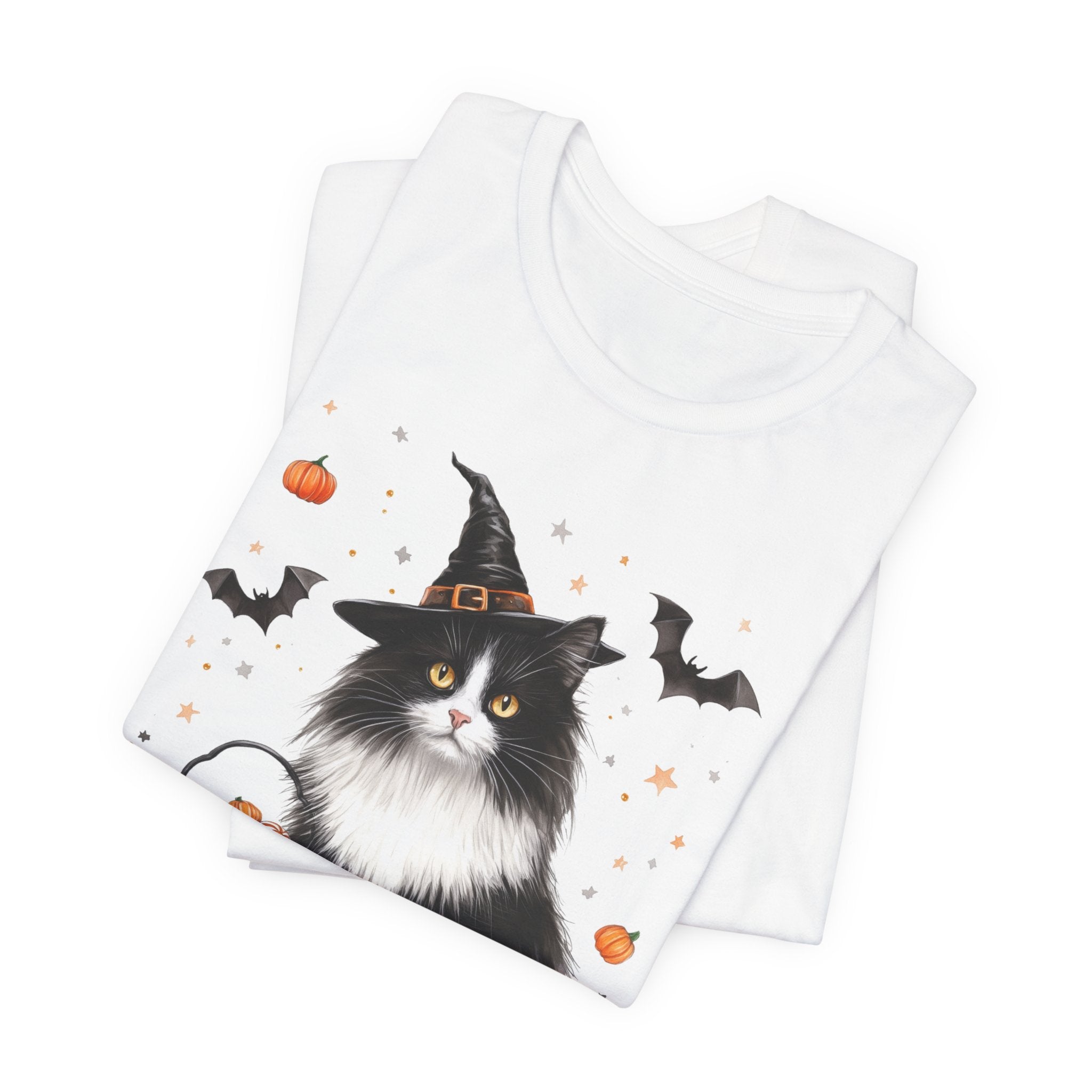 Longhair Tuxedo Cat Bewitched Tee